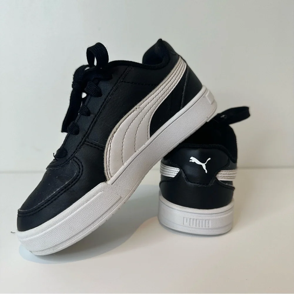 PUMA Unisex-Child Caven Sneaker, Black/White size 12C - Picture 8 of 16